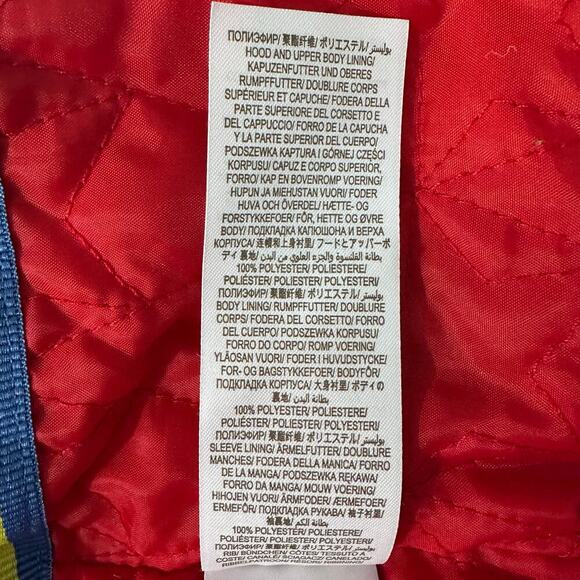 Kids Mini Boden Rainbow Striped Winter Puffer Sherpa | Rainbow | SZ 6-7Y - Picture 12 of 13